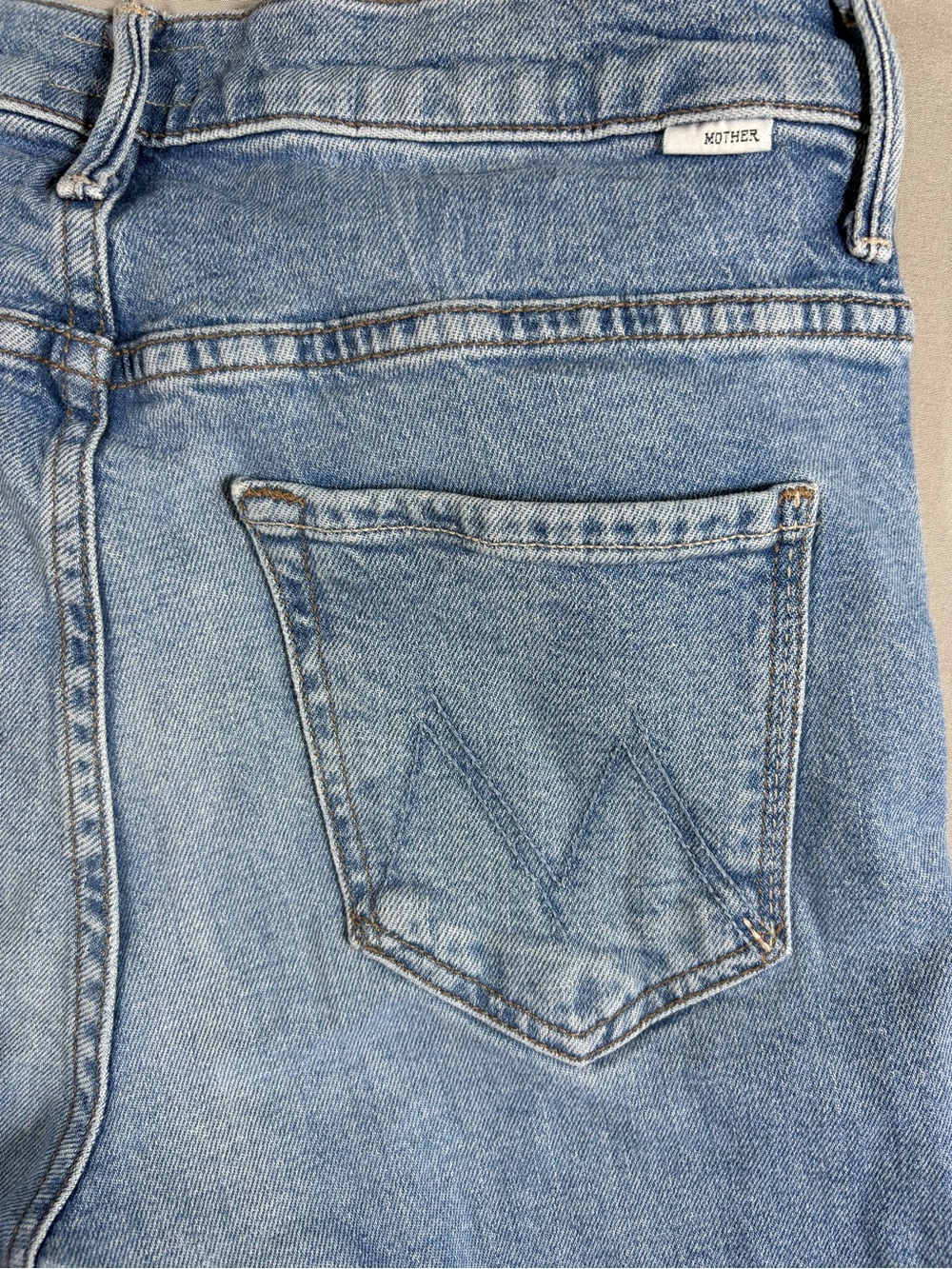 Mother Denim The Insider Sneak Fray Denim Jeans High Rise Straight Leg Size 28 - Picture 12 of 12
